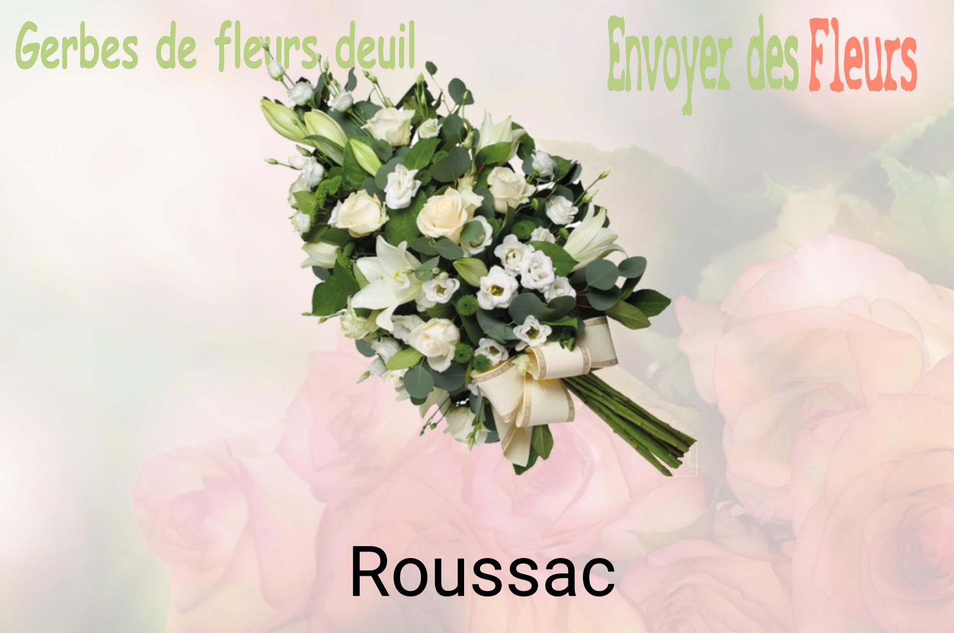 Gerbe de fleurs de deuil livrée à Roussac